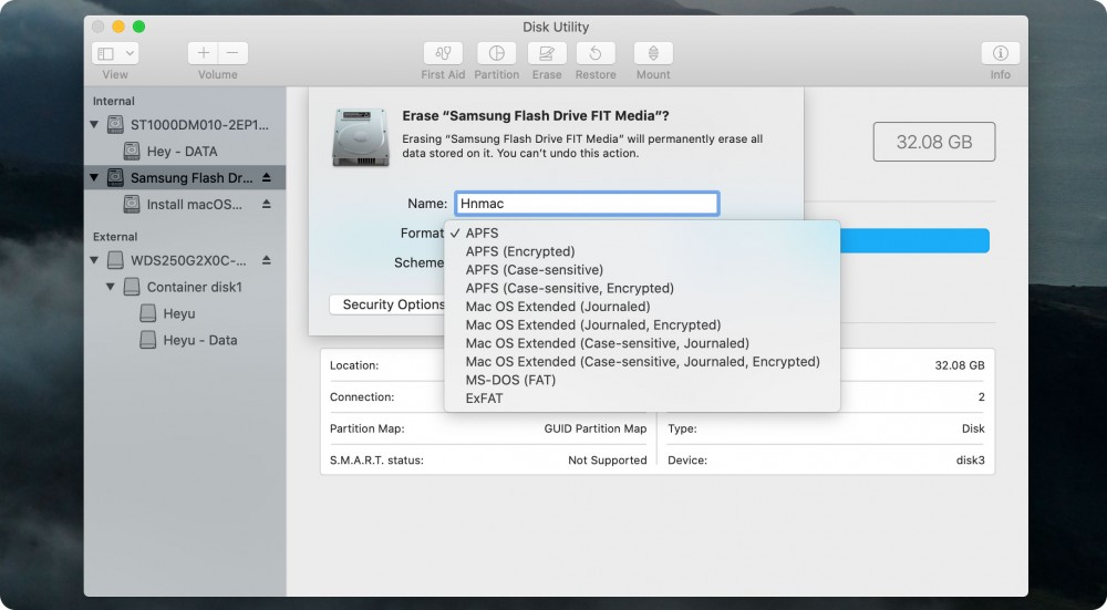 filesystem macOS